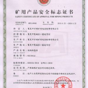 GEJ30（A）跑偏传感器安全标志证书